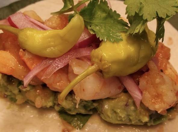 Camarones Adobados Tacos - shrimp in chipotle