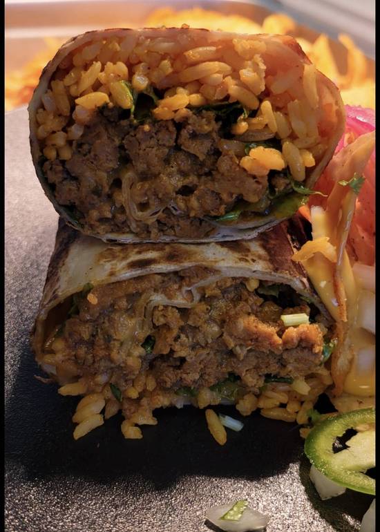 Campechano Burrito - chorizo with extra meat